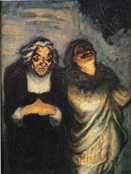 Honore  Daumier Scene from a Comedy oil painting image